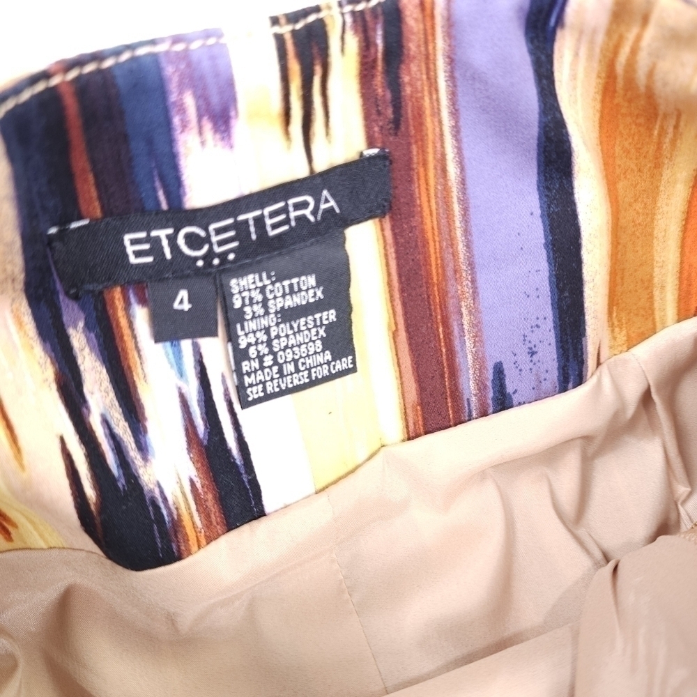 Etcetera Multicolored Double Gold Front Zipper Sk… - image 4